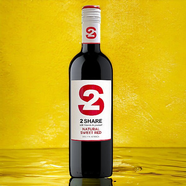 Bottle of 2 Share Natural Sweet Red Wine 750ml - Flowers to Nepal - FTN