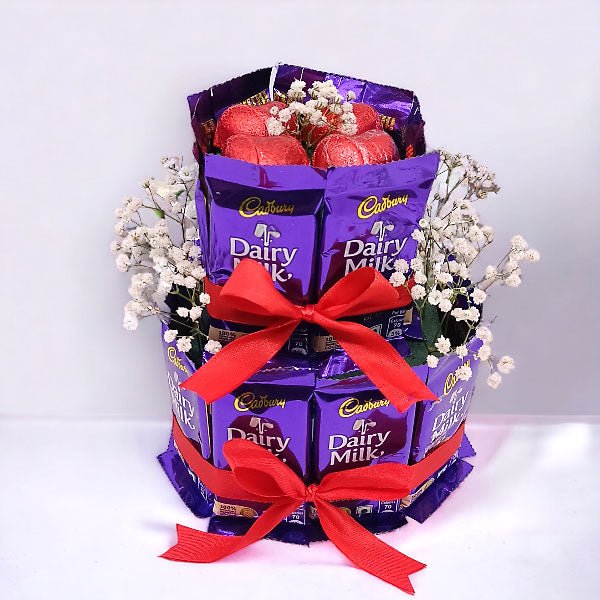 Bouquet Of Dairy Milk With Gourmet Chocolates Combo - Flowers to Nepal - FTN