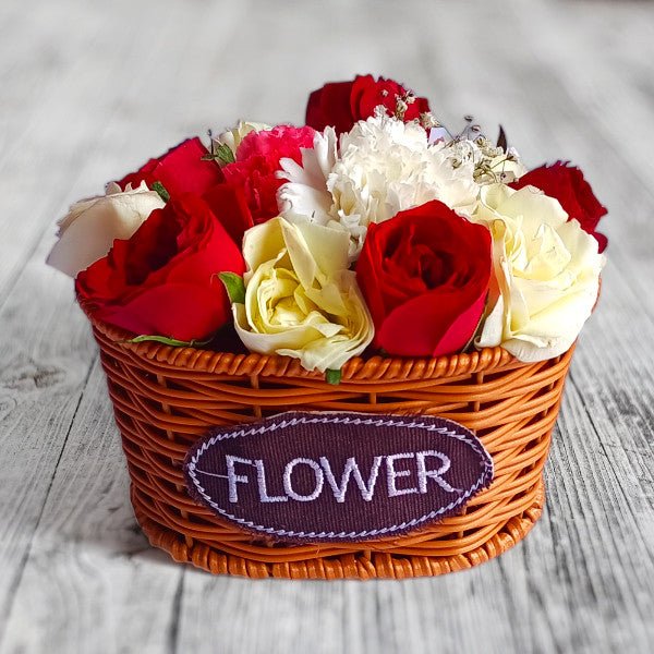 Charming Mix Flowers Basket - Flowers to Nepal - FTN