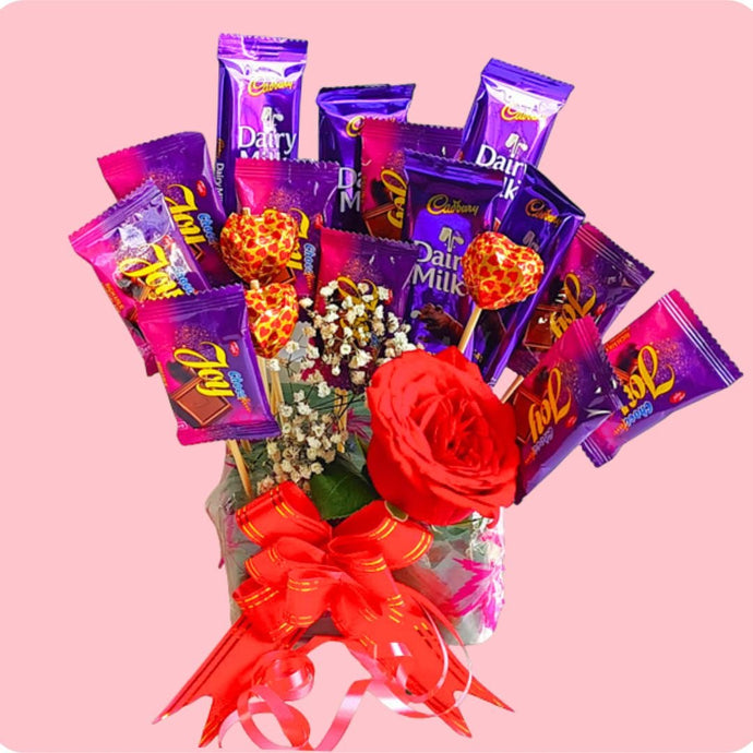 Chocolate & Rose Bouquet - Flowers to Nepal - FTN
