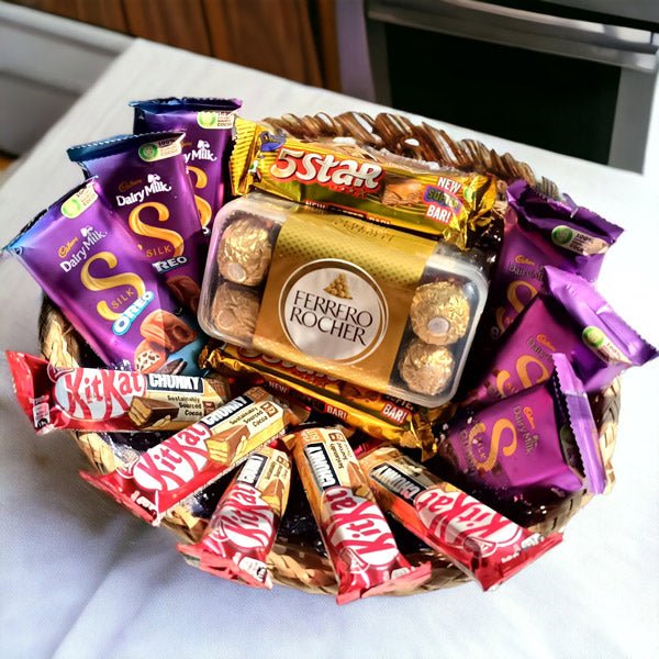 ChocoParadise: Premium Chocolate Basket Delight - Flowers to Nepal - FTN
