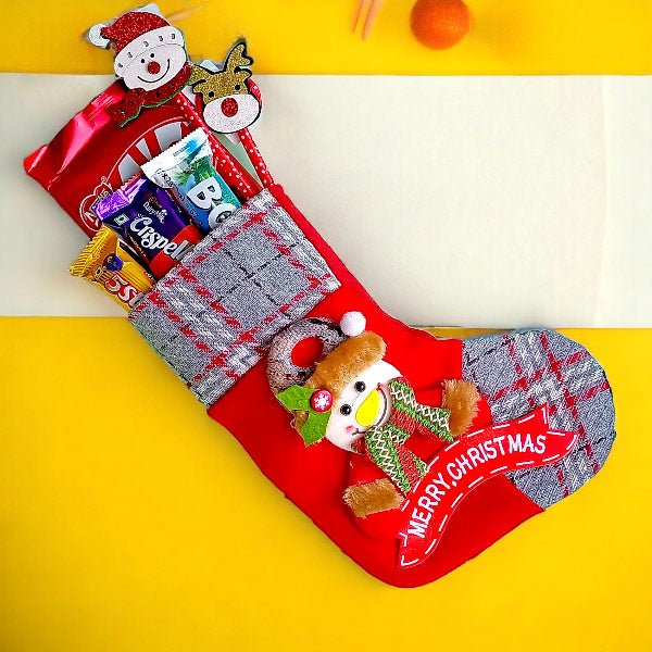 Christmas Bliss Chocolate Delight Gift Set in Festive Socks - Flowers to Nepal - FTN