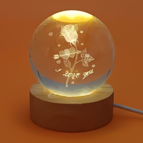 
                  
                    Crystal Ball Lamp With Wooden Base - Flowers to Nepal - FTN
                  
                