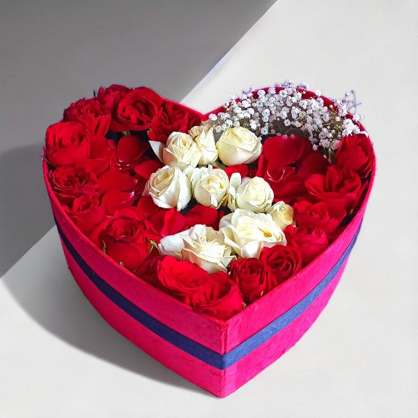 Customise Name With Roses Gift Box - Flowers to Nepal - FTN