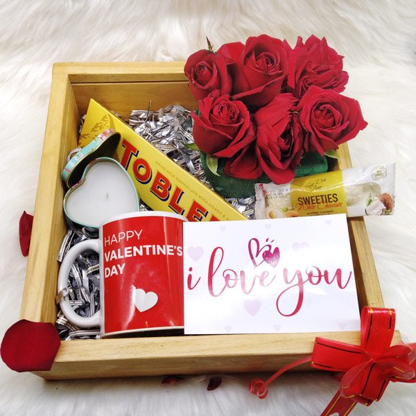 Customized Gift Hamper For Valentine's Day - Flowers to Nepal - FTN
