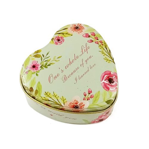 Cute Green Tin Heart Shape Aroma Candle Gift - Flowers to Nepal - FTN