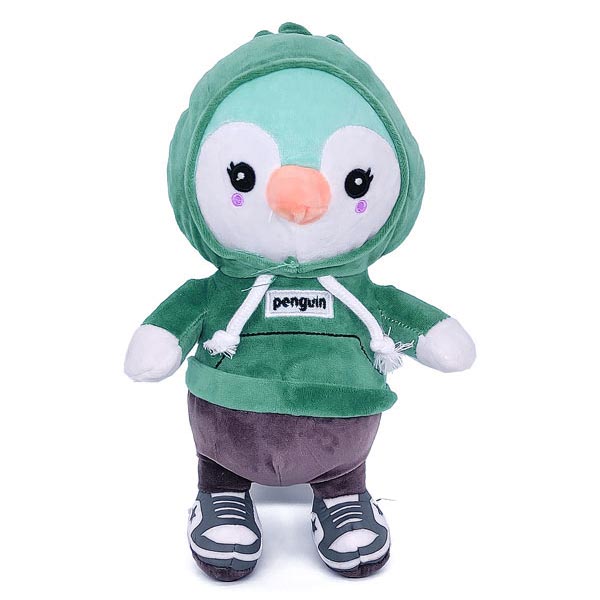 Cute Penguin Stuffed Toy Wearing Hoodie 12 inches - Flowers to Nepal - FTN