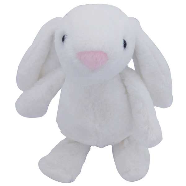 Fluffy White Bunny Plush Toy - Soft and Cuddly - Flowers to Nepal - FTN