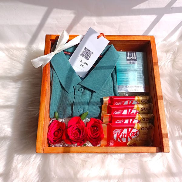 Gifts For Him With Roses, Perfume & Chocolates Box - Flowers to Nepal - FTN