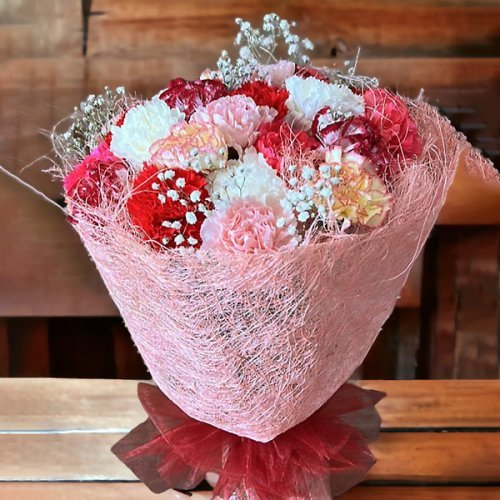 Gorgeous Mixed Carnation Bouquet For Your Loved Ones - Flowers to Nepal - FTN