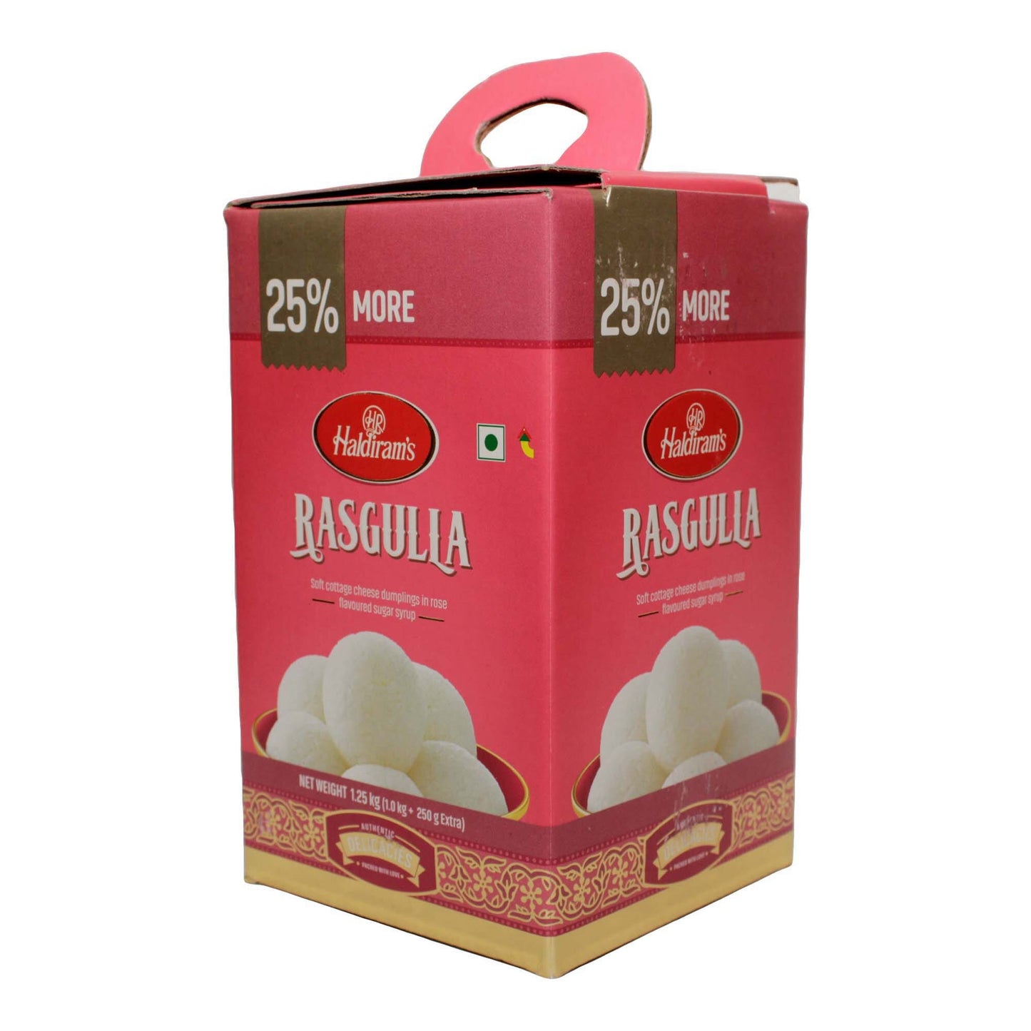 Haldiram's Rasgulla 1Kg - 25% More - Flowers to Nepal - FTN