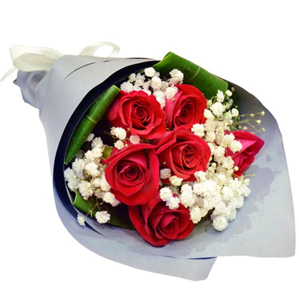 Half Dozen Red Roses Bouquet - Flowers to Nepal - FTN