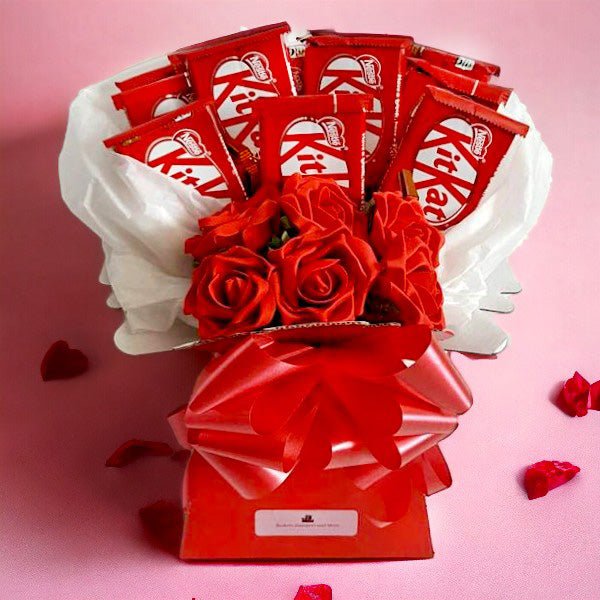 Kitkat & Roses Bouquet Delight Combo - Flowers to Nepal - FTN