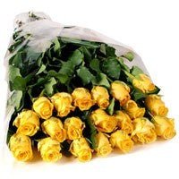 Long Stem 20 Yellow Roses Bouquet - Flowers to Nepal - FTN