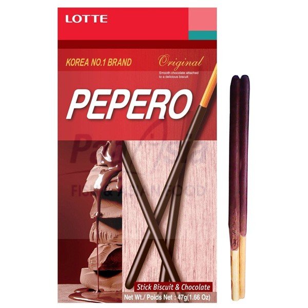 Lotte Pepero Original Chocolate Biscuit Sticks 47g - Flowers to Nepal - FTN