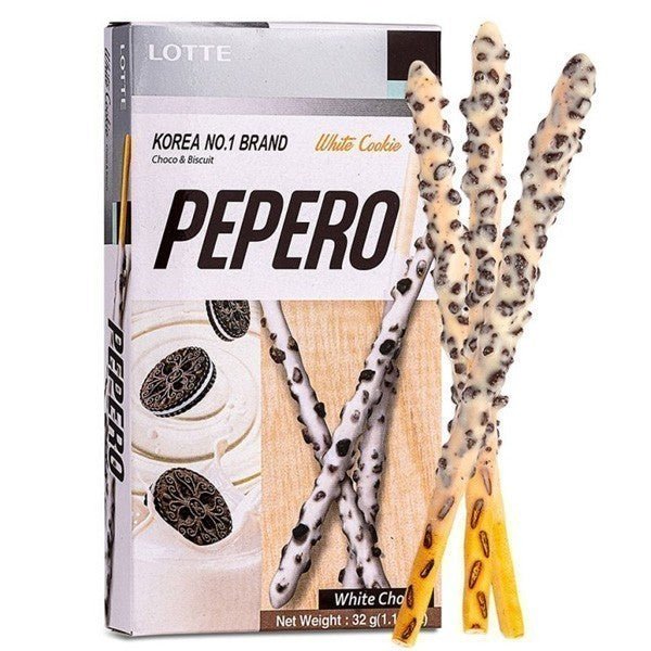 Lotte Pepero White Cookie Chocolate Biscuit Sticks 32g - Flowers to Nepal - FTN