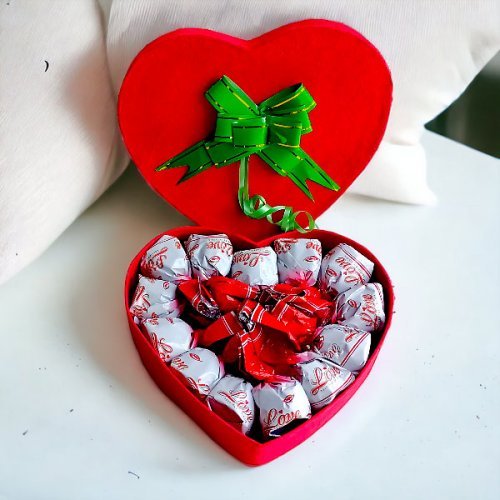 Love Candy Chocolates In Heart Box - Flowers to Nepal - FTN