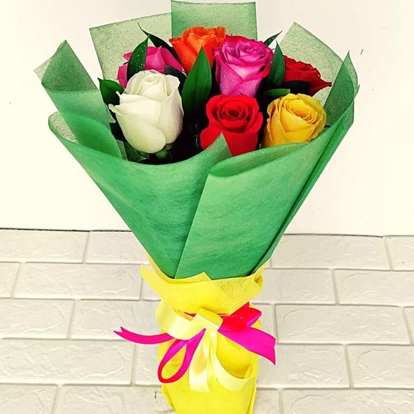 Lucky 7 Mix Roses Bouquet (You're My Lucky One) - Flowers to Nepal - FTN