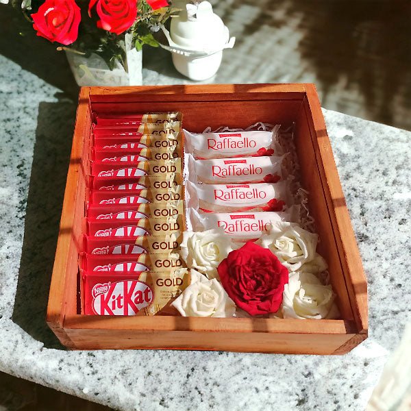 Luxury Chocolates & Roses Gift Box - Flowers to Nepal - FTN