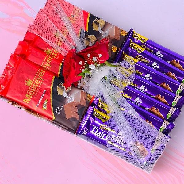 Monteyer & Cadbury Chocolates Combo In Tray - Flowers to Nepal - FTN