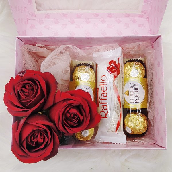 Premium Chocolates With Roses Combo - Flowers to Nepal - FTN