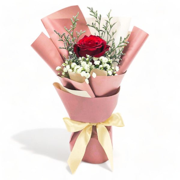 Pretty Single Rose Bunch - Flowers to Nepal - FTN