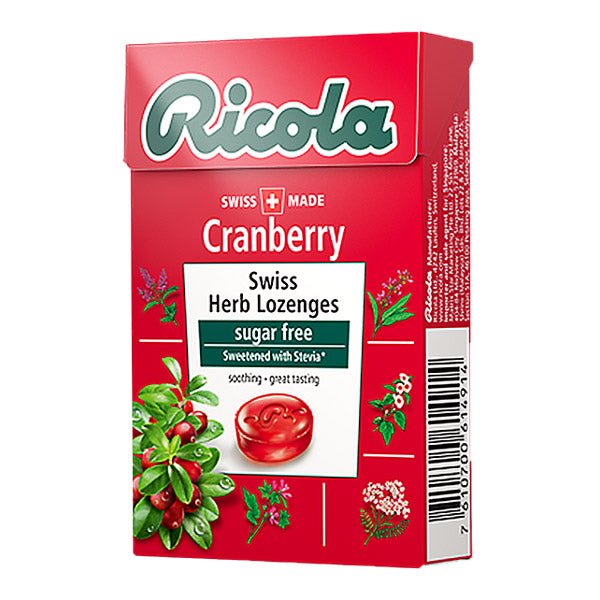 Ricola Cranberry Herb Lozenges Sugar Free 45 G - Flowers to Nepal - FTN