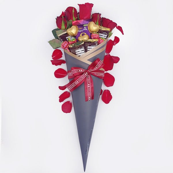 Roses And Chocolates Bouquet - Flowers to Nepal - FTN