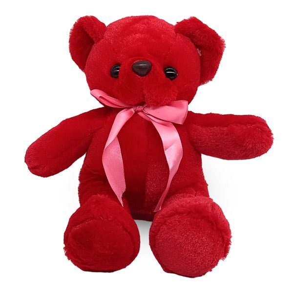 Small Cute & Soft Red Teddy - Flowers to Nepal - FTN