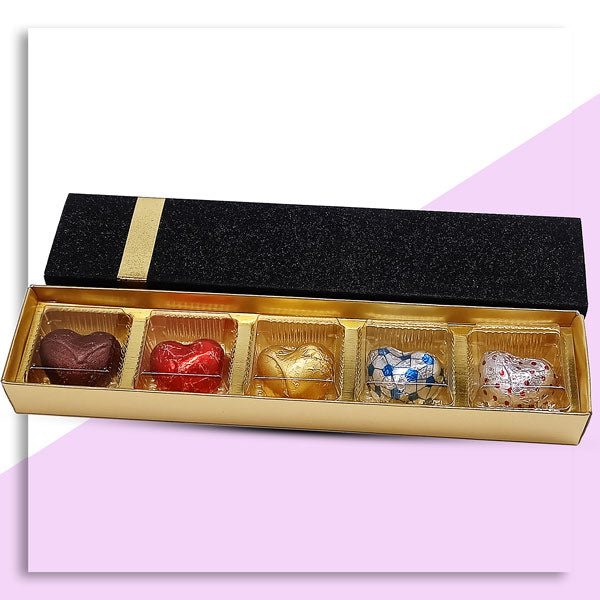 Small Rectangular Luxury Gourmet Chocolates Box (5 Pcs) - Flowers to Nepal - FTN