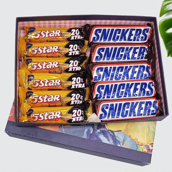 Snickers & Cadbury 5 Star Chocolates Box - Flowers to Nepal - FTN