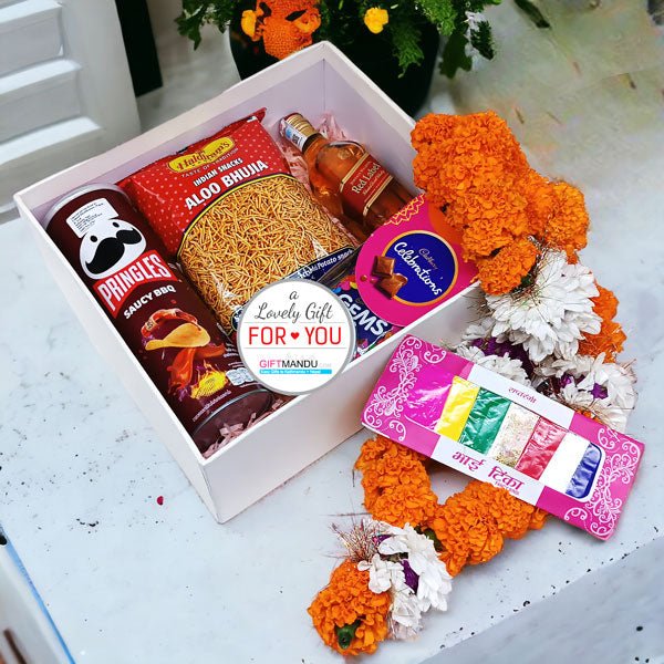 Special Beverage, Foodies And Sweets Combo For Bhai Tika - Flowers to Nepal - FTN