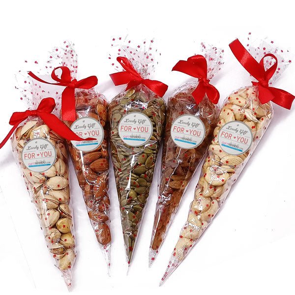 Special Dry Nuts & Seeds Cones Combo - Flowers to Nepal - FTN