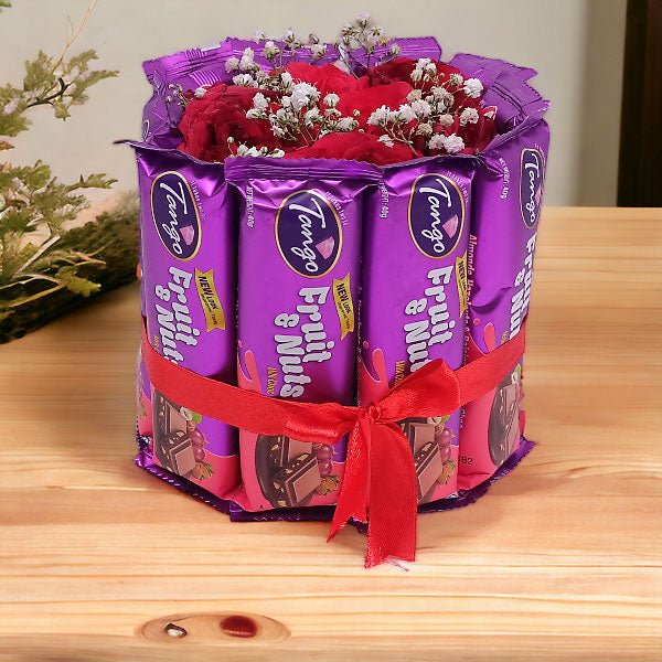 Tango Chocolates Bouquet With Red Roses - Flowers to Nepal - FTN