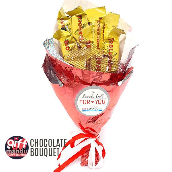 Toblerone Miniatures Chocolate Bouquet - Flowers to Nepal - FTN