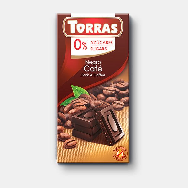 Torras 0% Sugar Negro Cafe Dark & Coffee Chocolate 75g - Flowers to Nepal - FTN