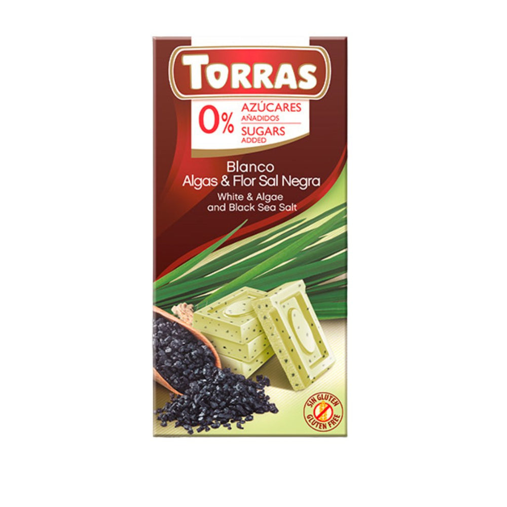 Torras Algae And White Sea Salt Chocolate Bar 75g - Flowers to Nepal - FTN
