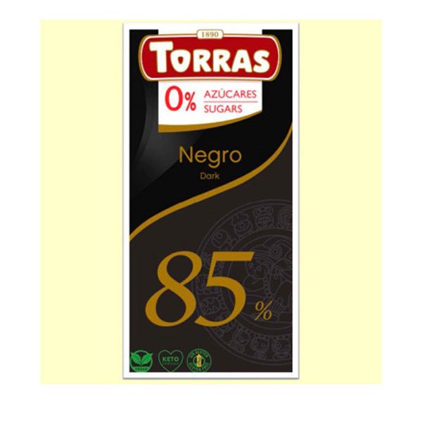 Torras Sugar-Free Dark Chocolate with 85% Cocoa - 75g - Flowers to Nepal - FTN