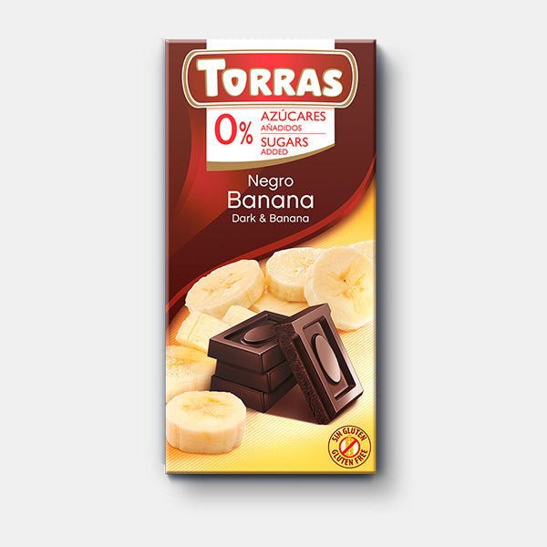 Torras Sugar-Free Dark Chocolate with Banana Flavour - 75g - Flowers to Nepal - FTN