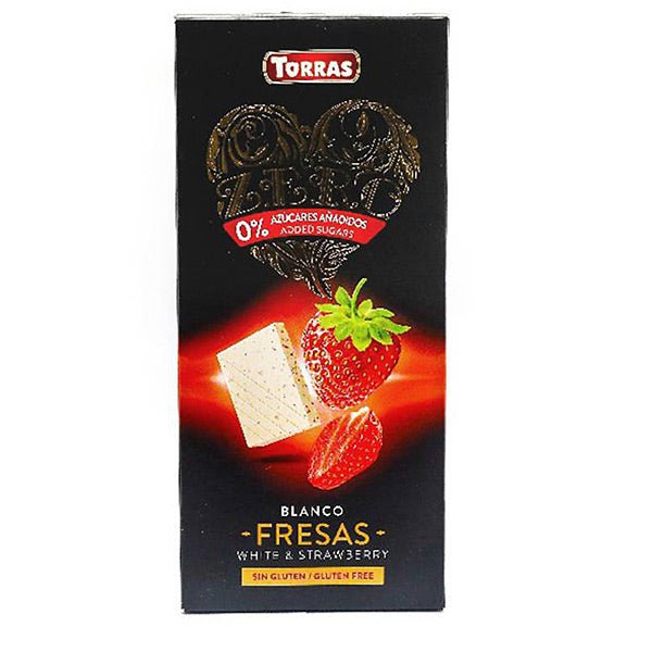 Torras White Chocolate with Strawberries Flavour 125g - Flowers to Nepal - FTN
