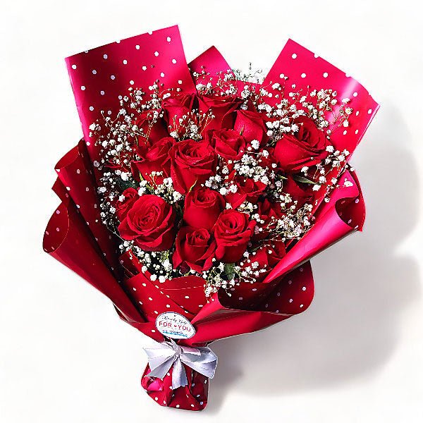 Twenty Red Roses Bouquet - Flowers to Nepal - FTN