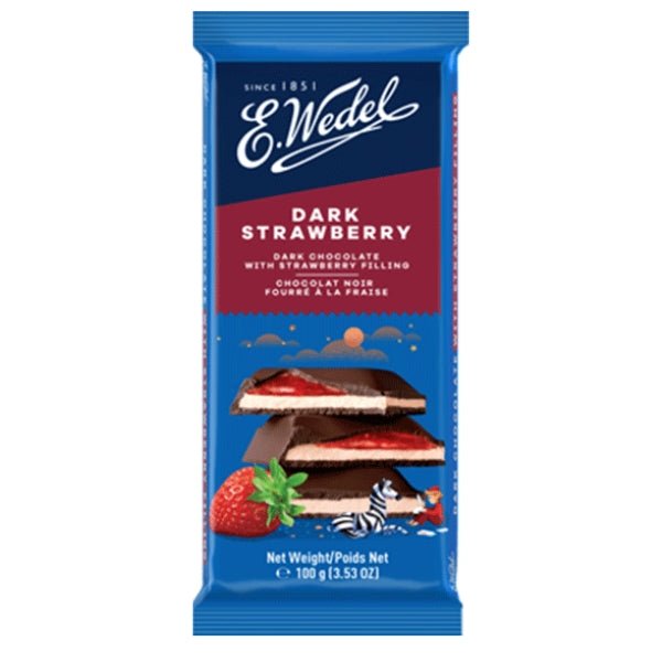 Wedel Dark Strawberry Chocolate -100g - Flowers to Nepal - FTN