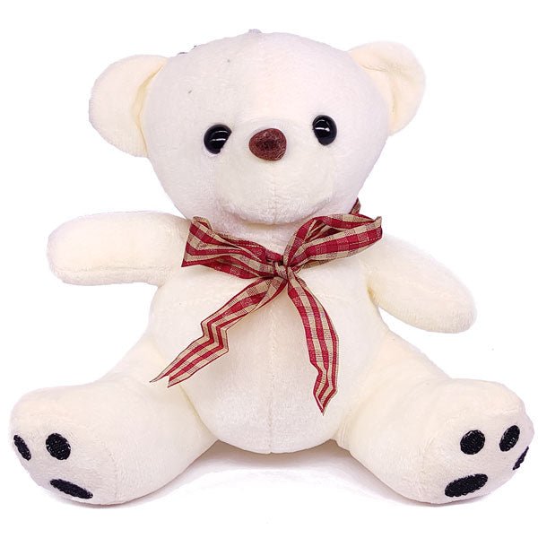 White Color Teddy Bear 20 Cm - Flowers to Nepal - FTN