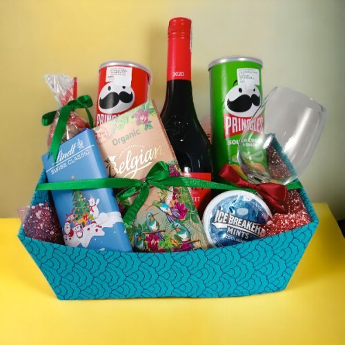 Wine & Snacks Delights Hamper - Flowers to Nepal - FTN